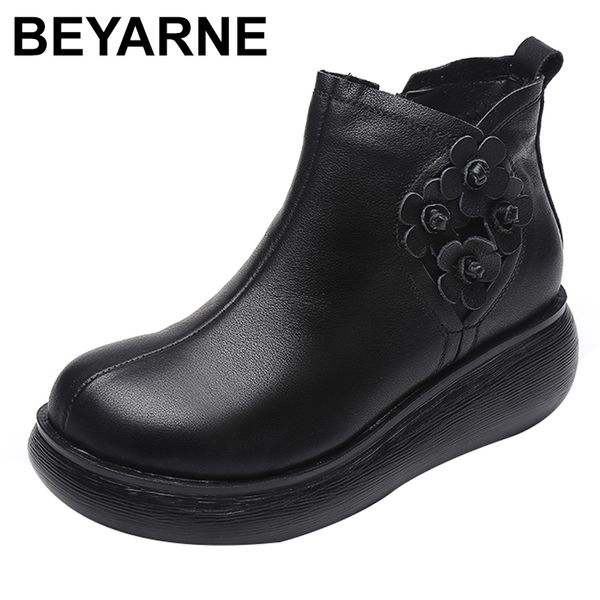 beyarne 2020women platform shoes autumn winter genuine leather shoes ankle boots for women vintage ladies slippers, Black
beyarne 2020women platform shoes autumn winter genuine leather shoes ankle boots for women vintage ladies slippers, Black