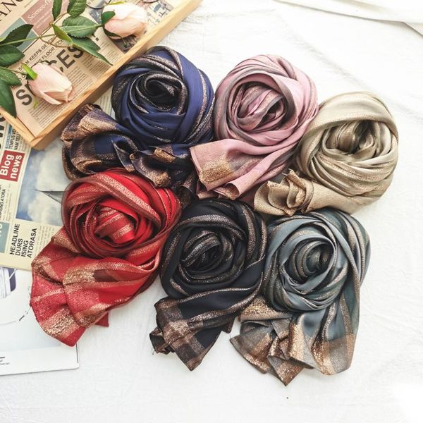scarves luxury stripe sunscreen shawl maxi silk scarf fashion lurex gold women's glitter muslim hijab long headwrap 200x85cm, Blue;gray
scarves luxury stripe sunscreen shawl maxi silk scarf fashion lurex gold women's glitter muslim hijab long headwrap 200x85cm, Blue;gray