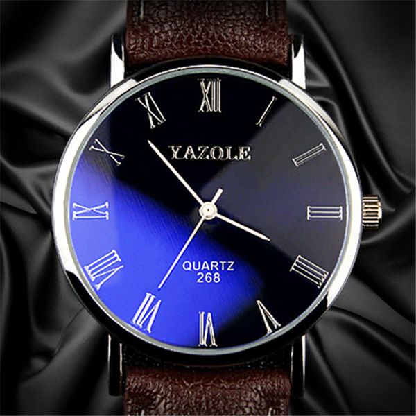 2020 new watch men fashion casual leather strap classic blue glass men's business quartz watches good, Slivery;brown
2020 new watch men fashion casual leather strap classic blue glass men's business quartz watches good, Slivery;brown