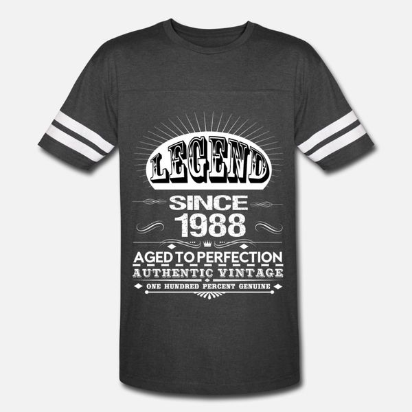 legend since 1988 t shirt men personalized short sleeve o-neck formal sunlight new style spring autumn family shirt, White;black
legend since 1988 t shirt men personalized short sleeve o-neck formal sunlight new style spring autumn family shirt, White;black