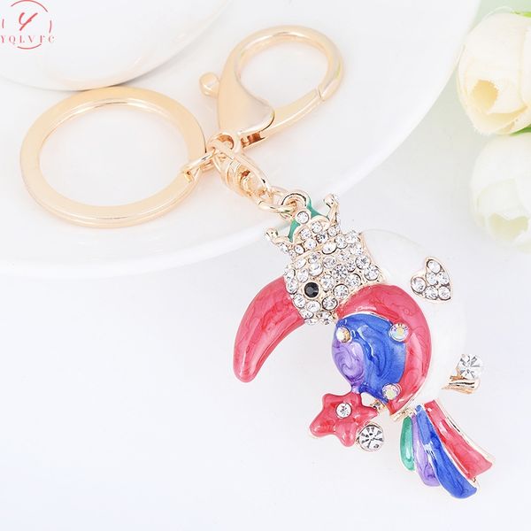new bird oil - studded parrot keychain alloy girl bag decoration key chain pendant wholesale keyring accessories woman gift, Silver
new bird oil - studded parrot keychain alloy girl bag decoration key chain pendant wholesale keyring accessories woman gift, Silver