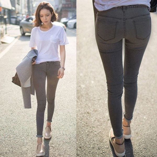 2020 women jeans spring autumn pencil skinny long trousers for female streetwear biker bottoms denim pants, Blue
2020 women jeans spring autumn pencil skinny long trousers for female streetwear biker bottoms denim pants, Blue