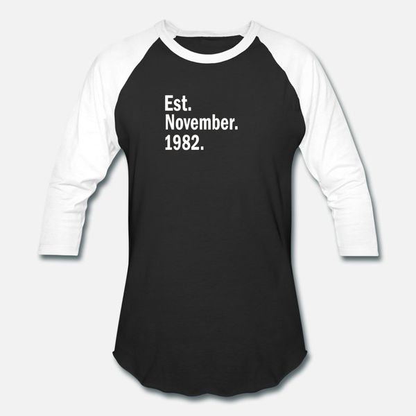 est november 1982 t shirt men print 100% cotton round neck pictures fit humor summer formal shirt, White;black
est november 1982 t shirt men print 100% cotton round neck pictures fit humor summer formal shirt, White;black