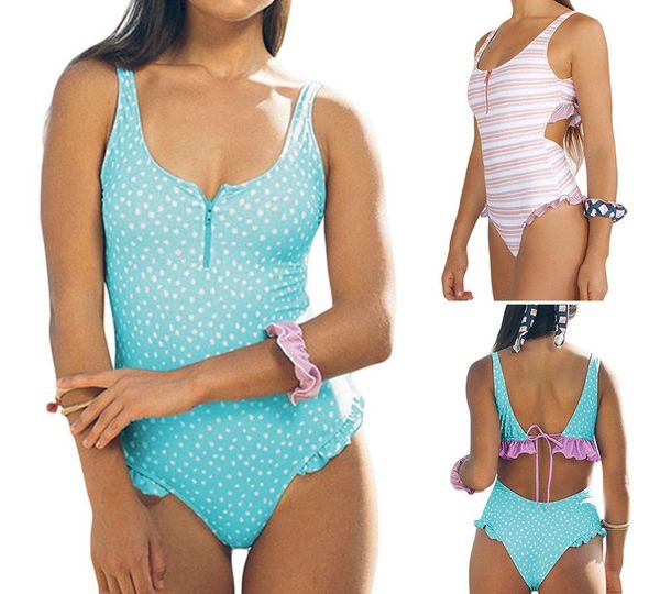 ins swimsuit womens one-piece chest zip frilled v-neck cover belly open-back lace-up printed swimming suit sale, White;black
ins swimsuit womens one-piece chest zip frilled v-neck cover belly open-back lace-up printed swimming suit sale, White;black
