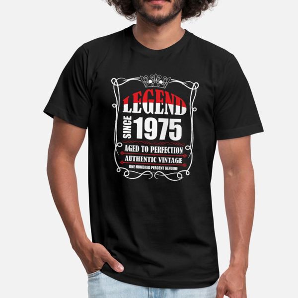 legend since 1975 aged to perfection authentic vin t shirt men create 100% cotton o-neck homme fit comical spring autumn leisure shirt, White;black
legend since 1975 aged to perfection authentic vin t shirt men create 100% cotton o-neck homme fit comical spring autumn leisure shirt, White;black