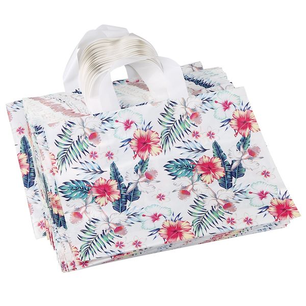 50pcs shopping portable hand plastic bag tropical leaf flower plastic bag for gifts cloth packing party birthday supplies
50pcs shopping portable hand plastic bag tropical leaf flower plastic bag for gifts cloth packing party birthday supplies