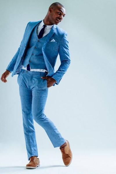 summer blue linen wedding suits tuxedos business men suits wear classic formal 3 pieces terno masculino (jacket+pant+vest), White;black
summer blue linen wedding suits tuxedos business men suits wear classic formal 3 pieces terno masculino (jacket+pant+vest), White;black