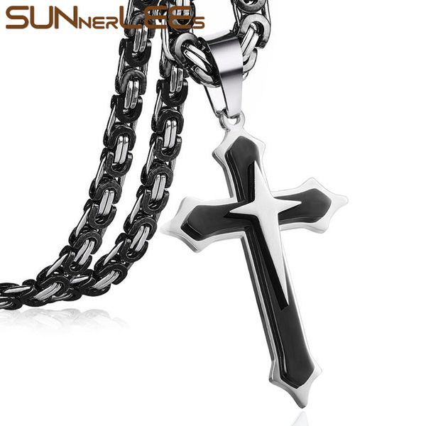 sunnerlees stainless steel jesus christ cross pendant necklace byzantine link chain silver color gold plated boy men sp202
sunnerlees stainless steel jesus christ cross pendant necklace byzantine link chain silver color gold plated boy men sp202