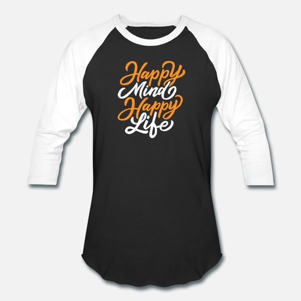 happy mind happy life t shirt men create cotton plus size 3xl gents anti-wrinkle humor spring autumn letter shirt