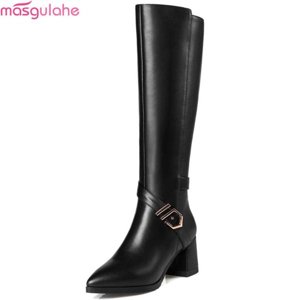 masgulahe black women boots autumn winter genuine leather ladies boots pointed toe zipper cow leather knee highboots plus size
masgulahe black women boots autumn winter genuine leather ladies boots pointed toe zipper cow leather knee highboots plus size