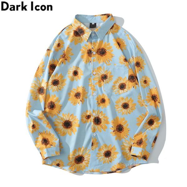 dark floral print long sleeve shirt men women turn-down collar men's shirts male top, White;black
dark floral print long sleeve shirt men women turn-down collar men's shirts male top, White;black
