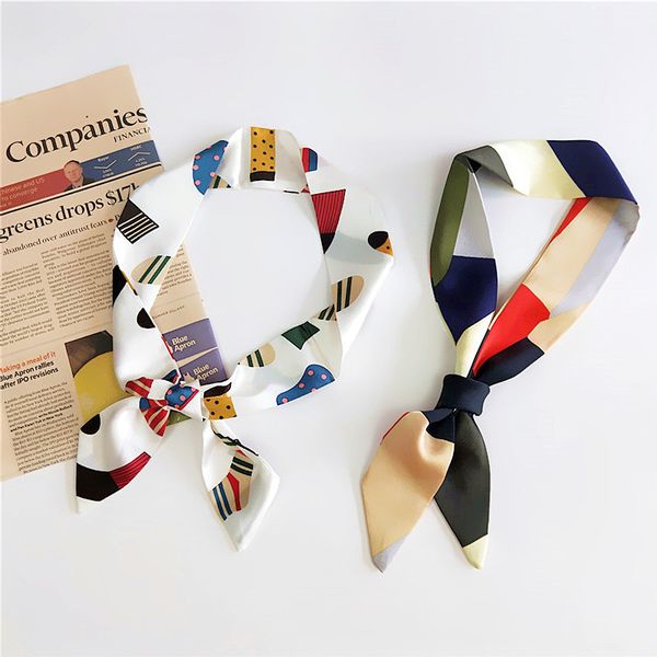 new small silk scarf, scarf, female, spring and summer in south korea, Blue;gray
new small silk scarf, scarf, female, spring and summer in south korea, Blue;gray