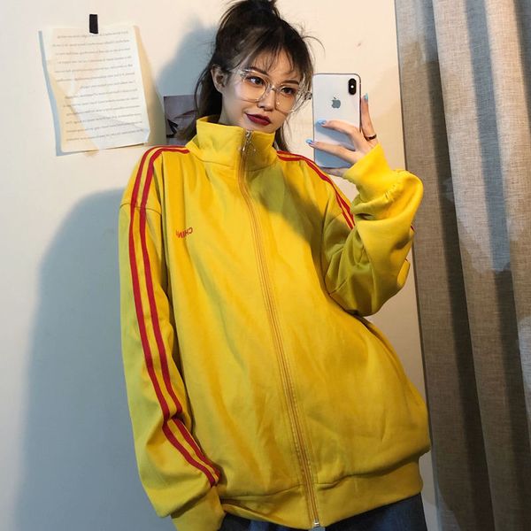 yocalor korean spring autumn coat female sweatshirt sport suit women harajuku kpop streetwear punk tracksuit ins loose bf zipper, Black
yocalor korean spring autumn coat female sweatshirt sport suit women harajuku kpop streetwear punk tracksuit ins loose bf zipper, Black