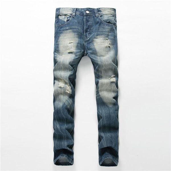 mens designer slim fit casual jeans solid color hole fashion homme pants spring new jeans, Blue
mens designer slim fit casual jeans solid color hole fashion homme pants spring new jeans, Blue