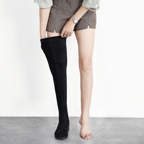 slim stretch knee high boots platform winter boots women long winter shoes women sock over the knee thin, Black
slim stretch knee high boots platform winter boots women long winter shoes women sock over the knee thin, Black