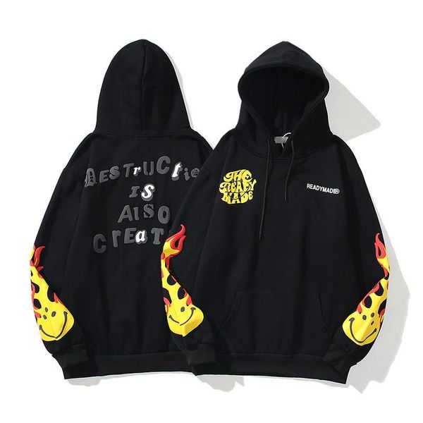 new mens designer hoodies 20ss autumn winter fog foam smile face flame letter printed long sleeves pullover men and womens warm sweater, Black
new mens designer hoodies 20ss autumn winter fog foam smile face flame letter printed long sleeves pullover men and womens warm sweater, Black