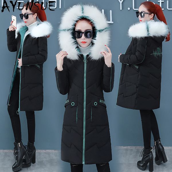 ayunsue women's clothing winter jacket women 2020 warm thick parka embroidered down cotton oversize puffer jackets ropa mujer, Black
ayunsue women's clothing winter jacket women 2020 warm thick parka embroidered down cotton oversize puffer jackets ropa mujer, Black