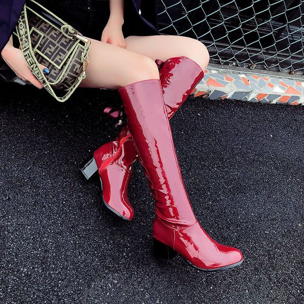 boots fashion knee high women's winter thick heels long round slip on spring autumn shoes woman black white
boots fashion knee high women's winter thick heels long round slip on spring autumn shoes woman black white
