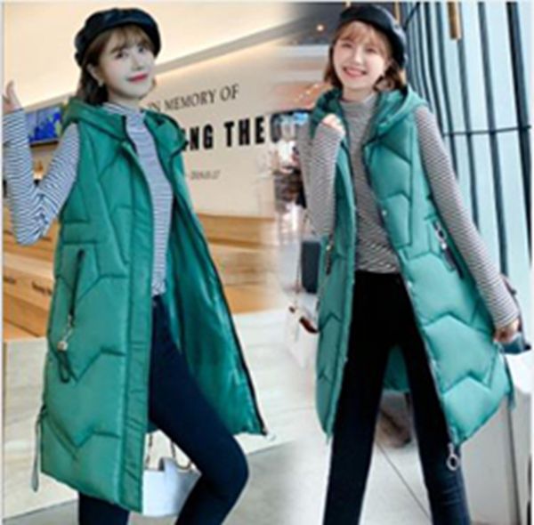 wholesale fashion autumn and winter women's new mid-length student cotton waistcoat slim slim hooded vest, Black;white
wholesale fashion autumn and winter women's new mid-length student cotton waistcoat slim slim hooded vest, Black;white