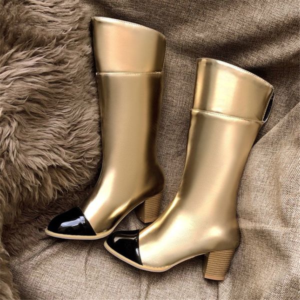 autumn winter new mid calf boots women shoes fashion patent leather knee high boots women shoes large size 48, Black
autumn winter new mid calf boots women shoes fashion patent leather knee high boots women shoes large size 48, Black