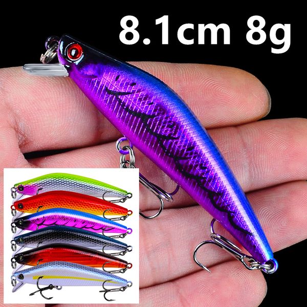 8.1cm 8g minnow fishing hooks fishhooks 6# hook fishing lure hard baits & lures pesca fishing tackle accessories wholesale_37 
8.1cm 8g minnow fishing hooks fishhooks 6# hook fishing lure hard baits & lures pesca fishing tackle accessories wholesale_37