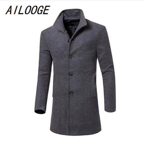ailooge brand men long woolen coat fashion autumn winter slim trench jacketsa turn down collar wool jacket outwear overcoat, Black
ailooge brand men long woolen coat fashion autumn winter slim trench jacketsa turn down collar wool jacket outwear overcoat, Black