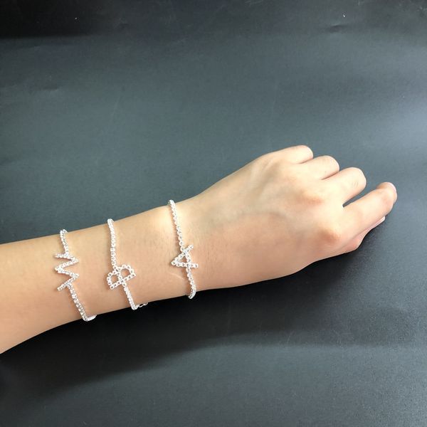 fashion letter bracelet silver color chain jewelry for women charm simple bracelet adjustable alphabet jewellery, Black
fashion letter bracelet silver color chain jewelry for women charm simple bracelet adjustable alphabet jewellery, Black