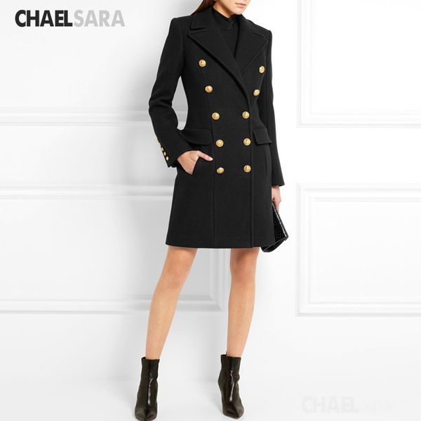 women's wool & blends autumn winter coat women 2021 elegant solid female casual double breasted long ladies, Black 
women's wool & blends autumn winter coat women 2021 elegant solid female casual double breasted long ladies, Black