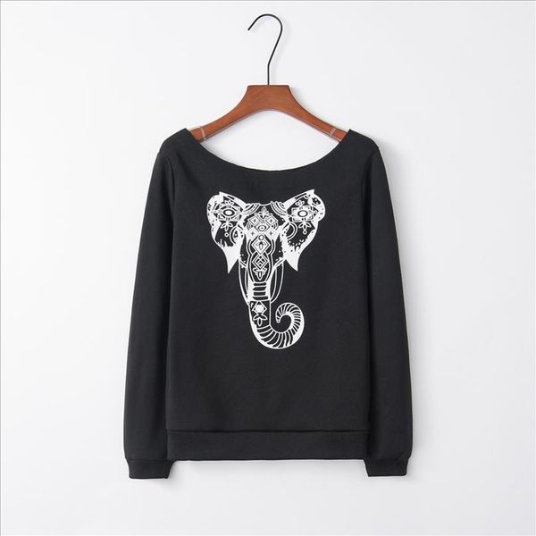 elephant printed 2020 new design hoodies sweatshirts women casual kawaii harajuku sweat girls european korean, Black 
elephant printed 2020 new design hoodies sweatshirts women casual kawaii harajuku sweat girls european korean, Black