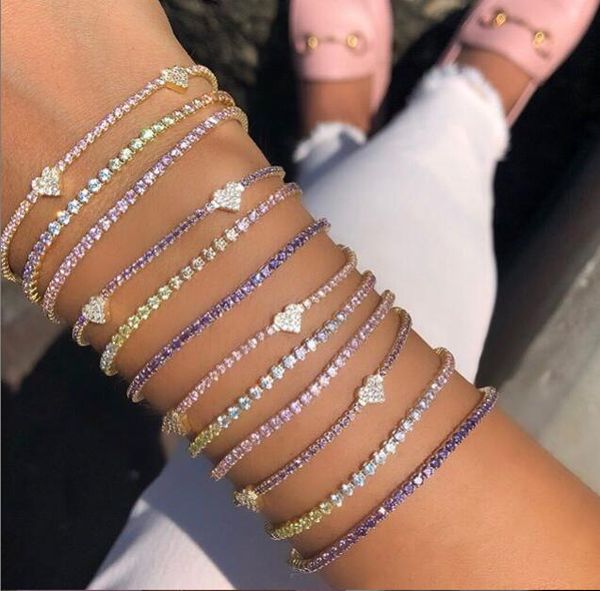 heart charm bracelet white purple pink thin cz tennis chain pastel colorful elegance women gold filled lover gift jewlry new, Black
heart charm bracelet white purple pink thin cz tennis chain pastel colorful elegance women gold filled lover gift jewlry new, Black