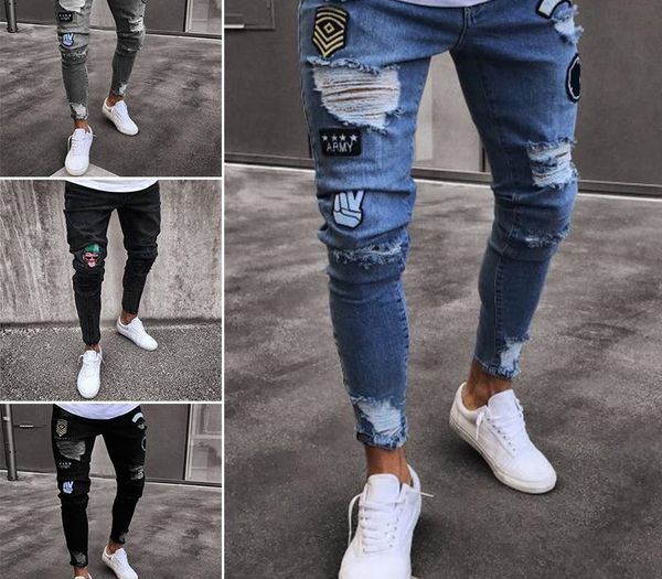 2020 men hip hop ripped hole skinny slim fit pencil denim jeans pants trousers high quality, Blue
2020 men hip hop ripped hole skinny slim fit pencil denim jeans pants trousers high quality, Blue