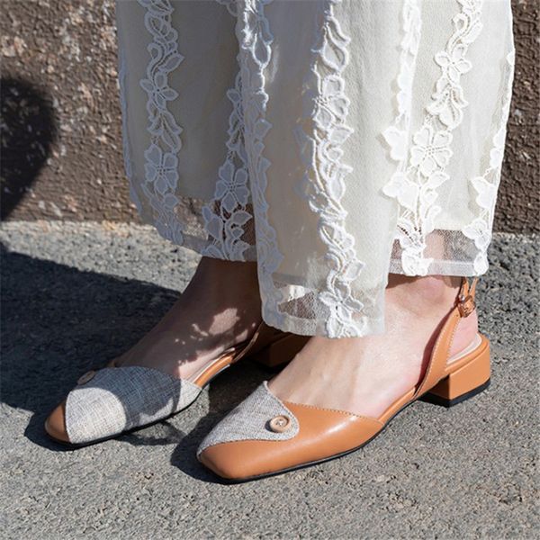 pxelena stylish women low heels slingbacks sandals button square toe patchwork lady office comfort casual daily shoes plus size, Black
pxelena stylish women low heels slingbacks sandals button square toe patchwork lady office comfort casual daily shoes plus size, Black