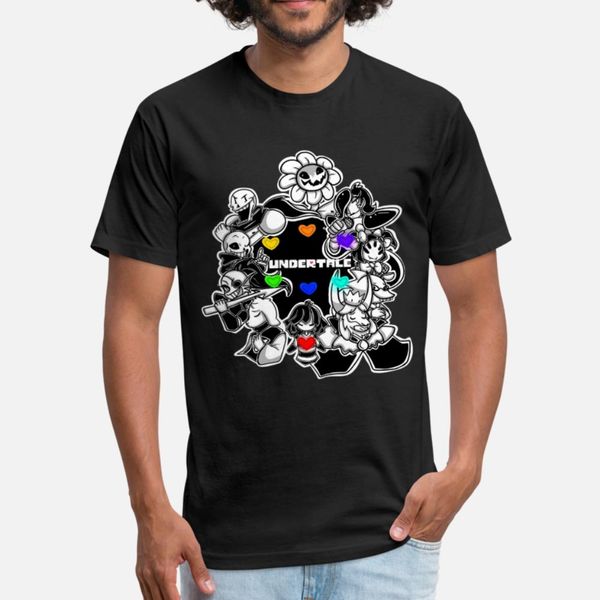 undertale тенниски мужчины дизайн 100% хлопок o-образный вырез в стиле ретро cute casual summer style стандартной рубашка