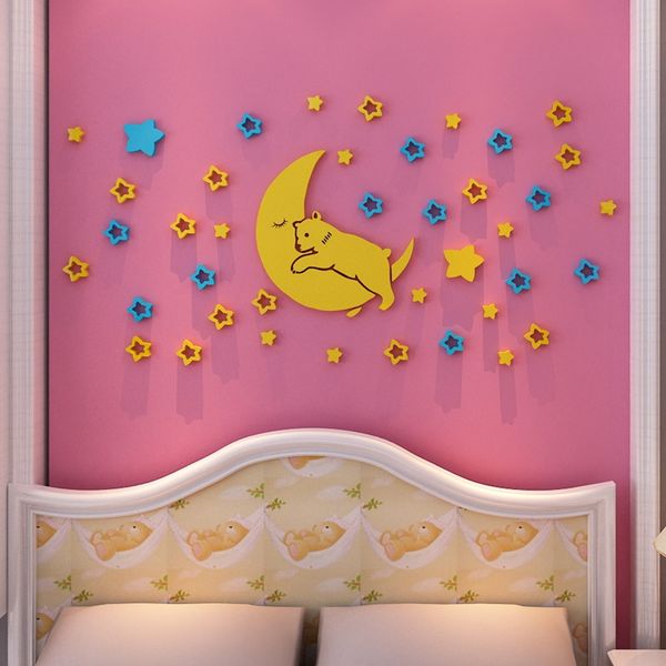 cartoon night sky sleepy bear wall stickers for kids room decoration cute 3d acrylic stickers removable kindergarten wall decor
cartoon night sky sleepy bear wall stickers for kids room decoration cute 3d acrylic stickers removable kindergarten wall decor