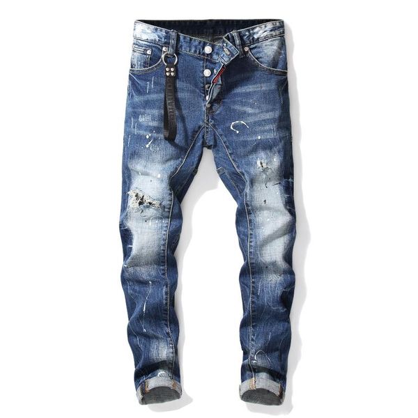 men's jeans mens fashion autumn winter hole paint stitching pants for men blue clothing ropa de hombre 2021 streetwear
men's jeans mens fashion autumn winter hole paint stitching pants for men blue clothing ropa de hombre 2021 streetwear