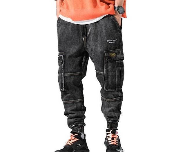 men autumn winter fashion men jeans high street punk style jogger pants big pocket ankle banded cargo pants hip hop jeans, Blue
men autumn winter fashion men jeans high street punk style jogger pants big pocket ankle banded cargo pants hip hop jeans, Blue