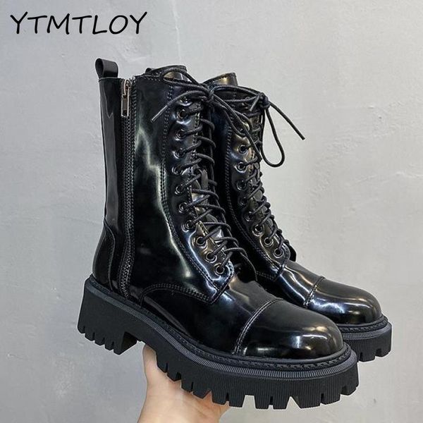 2020 новый punk med-теленок сапоги женская обувь осень узелок черная кожа combat платформа boots мода дамы мотоцикл, Black
2020 новый punk med-теленок сапоги женская обувь осень узелок черная кожа combat платформа boots мода дамы мотоцикл, Black