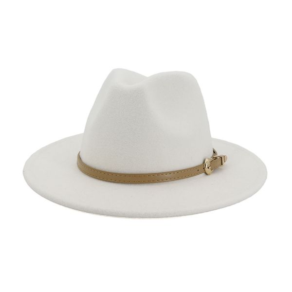 2020 autumn winter women men wool felt panama hat jazz fedora bowler hats belt buckle decor flat brim cowboy trilby hat, Blue;gray
2020 autumn winter women men wool felt panama hat jazz fedora bowler hats belt buckle decor flat brim cowboy trilby hat, Blue;gray