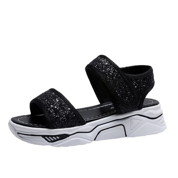 2020 new women sandals summer shinny glitter women flat shoes woman hoop & loop fashion platform ladies flats sandals, Black
2020 new women sandals summer shinny glitter women flat shoes woman hoop & loop fashion platform ladies flats sandals, Black