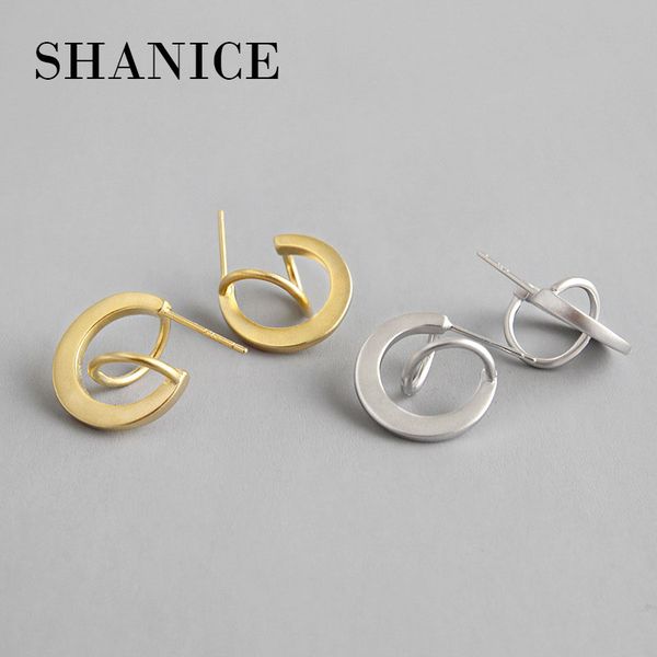 shanice authentic 100% 925 sterling silver stud earrings vintage matte geometric half circle for women fine earrings jewelry, Golden;silver
shanice authentic 100% 925 sterling silver stud earrings vintage matte geometric half circle for women fine earrings jewelry, Golden;silver