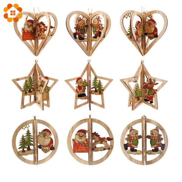 1pc 3d christmas wooden pendant ornaments christmas party decorations tree ornaments star&heart diy craft hanging gifts kid toys
1pc 3d christmas wooden pendant ornaments christmas party decorations tree ornaments star&heart diy craft hanging gifts kid toys