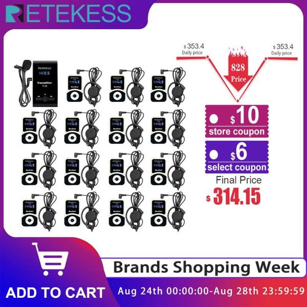 retekess t130 wireless tour guide system 1 transmitter + 15 receivers for church translation system factory tour training court
retekess t130 wireless tour guide system 1 transmitter + 15 receivers for church translation system factory tour training court