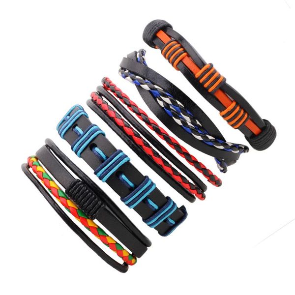 funique 6pcs trendy multicolor multilayer braided rope leather bracelet for women men punk rock jewelry casual cycling bracelet, Golden;silver
funique 6pcs trendy multicolor multilayer braided rope leather bracelet for women men punk rock jewelry casual cycling bracelet, Golden;silver