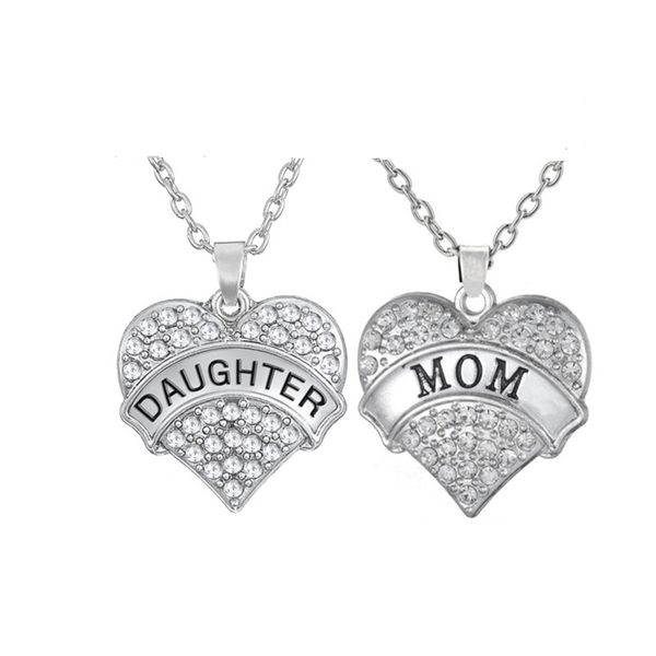 family love between mother and daughter heart crystal rhinestone pendant necklace jewelry for women fashion 2016, Silver
family love between mother and daughter heart crystal rhinestone pendant necklace jewelry for women fashion 2016, Silver