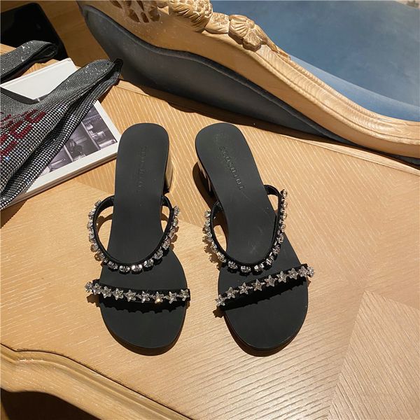 female sandal med 2020 summer rhinestone sandals high heels sale of women's shoes ladies medium woman with fashion for lady, Black
female sandal med 2020 summer rhinestone sandals high heels sale of women's shoes ladies medium woman with fashion for lady, Black