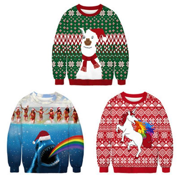 Sweatshirt Christmas Animal Digital Printing Female Round Neck Sweater Hot Sale Large Size Loose Couple Autumn Clothing
Sweatshirt Christmas Animal Digital Printing Female Round Neck Sweater Hot Sale Large Size Loose Couple Autumn Clothing