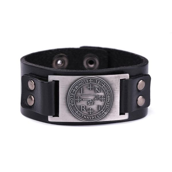 dawapara seal of solomon genuine leather bracelet religious bangles for wristband jewelry, Golden;silver
dawapara seal of solomon genuine leather bracelet religious bangles for wristband jewelry, Golden;silver