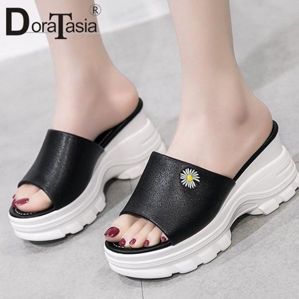 doratasia new elegant female summer casual slides slip-on platform slippers women comfortable high wedges shoes woman, Black
doratasia new elegant female summer casual slides slip-on platform slippers women comfortable high wedges shoes woman, Black