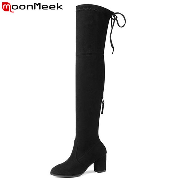 moonmeeksize 33-43 over the knee boots flock elegant thigh high boots women thick high heels ladies prom shoes woman, Black
moonmeeksize 33-43 over the knee boots flock elegant thigh high boots women thick high heels ladies prom shoes woman, Black