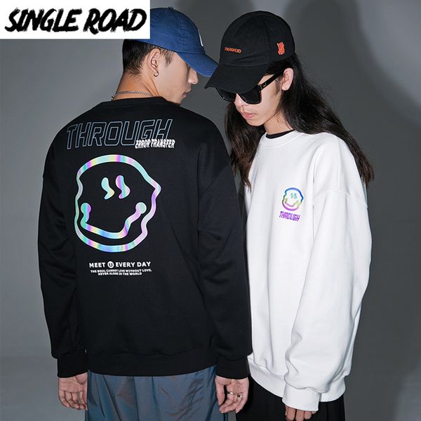 men's hoodies & sweatshirts singleroad crewneck sweatshirt men 2021 laser reflective oversized japanese streetwear harajuku hip hop hoo, Black
men's hoodies & sweatshirts singleroad crewneck sweatshirt men 2021 laser reflective oversized japanese streetwear harajuku hip hop hoo, Black